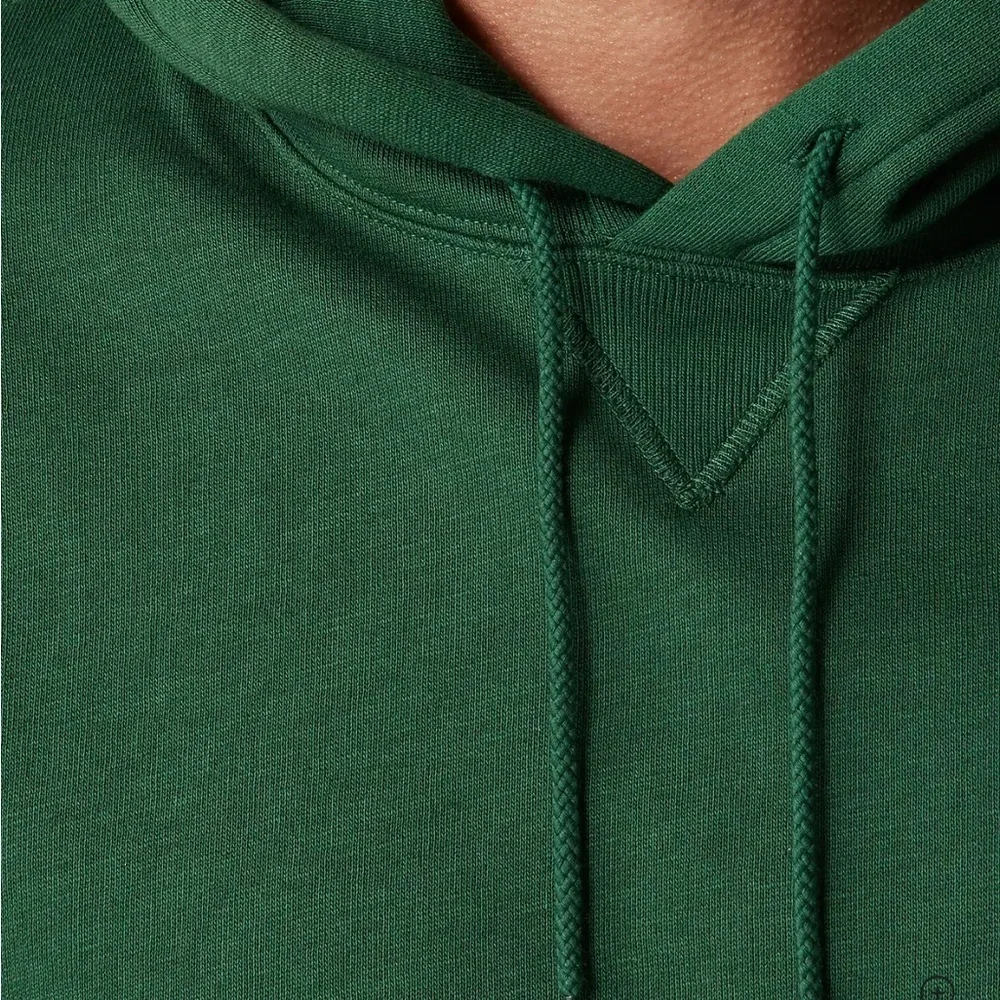 J crew serene spruce green '83 fleece hoodie